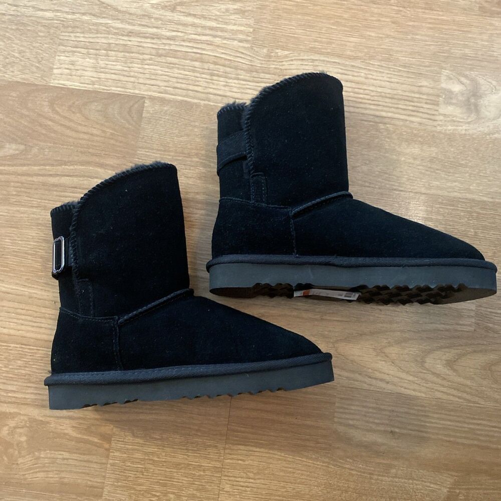 Style & Co Teenyy Suede Winter Booties Black Faux Fur Lined Boots Size 5 NEW - Picture 7 of 10